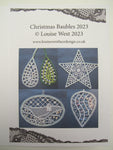 Christmas Baubles 2023 Pattern sheet