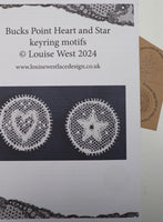 RTW Bucks Point Heart and Star Keyring motifs