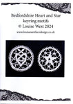 Bedfordshire Heart and Star keyring motif pattern sheet