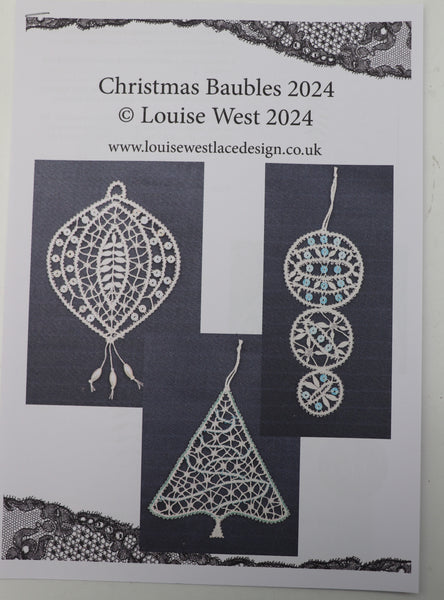 Christmas Baubles 2024 pattern sheet