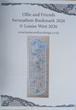 Ollie and Friends Swimathon bookmark 2026 pattern sheet