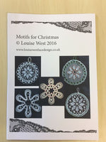 Five motifs for Christmas, bobbin lace patterns