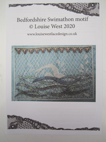 Bedfordshire Swimming motif pattern sheet